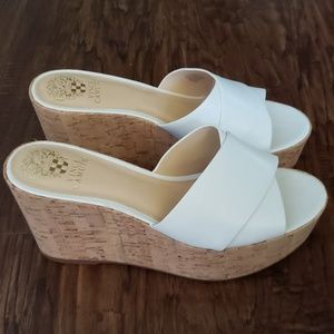 Vince Camuto white sandals